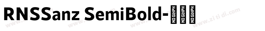 RNSSanz SemiBold字体转换